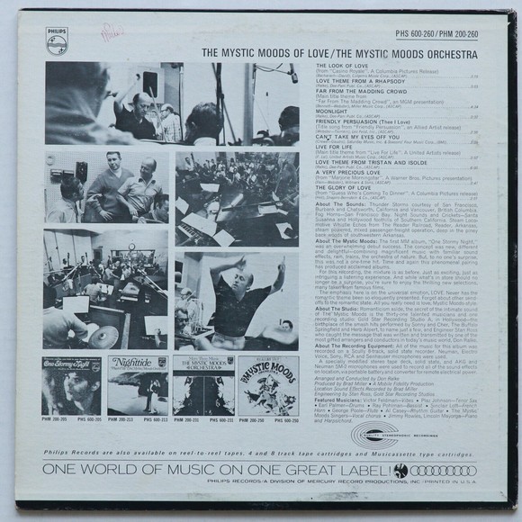 The Mystic Moods Orchestra – The Mystic Moods Of Love - 12" Vinyl LP PHS 600-260 - Picture 2 of 10